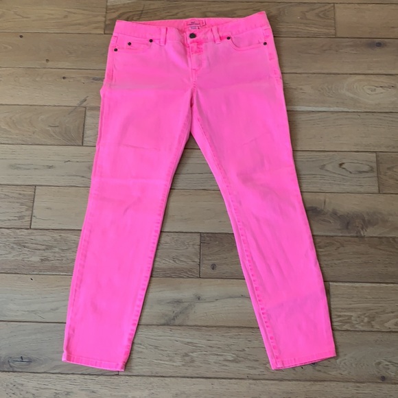 Vineyard Vines rare HOT PINK  denim stretch ankle skinny 8 - Picture 5 of 10